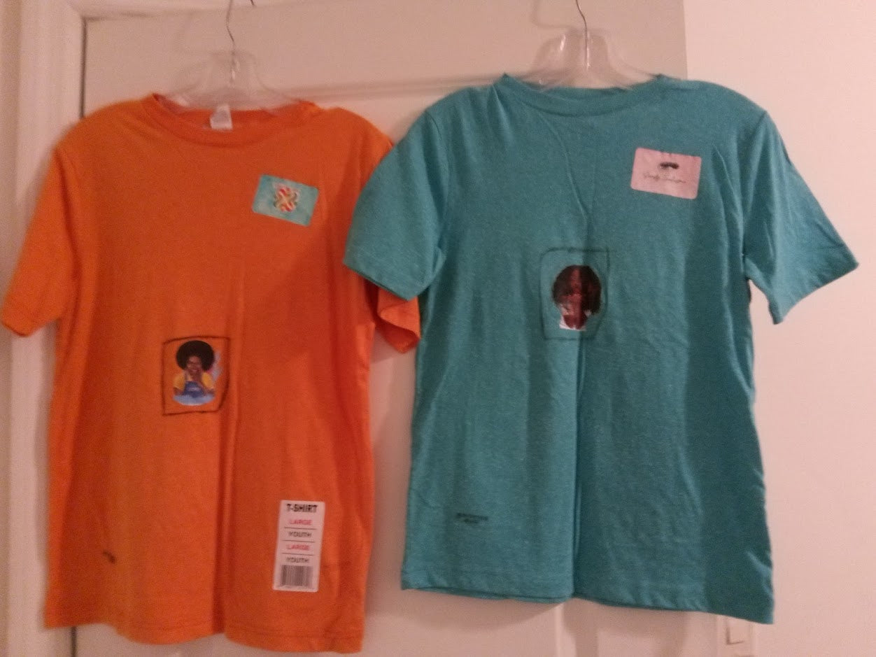 Orange & Blue shirts