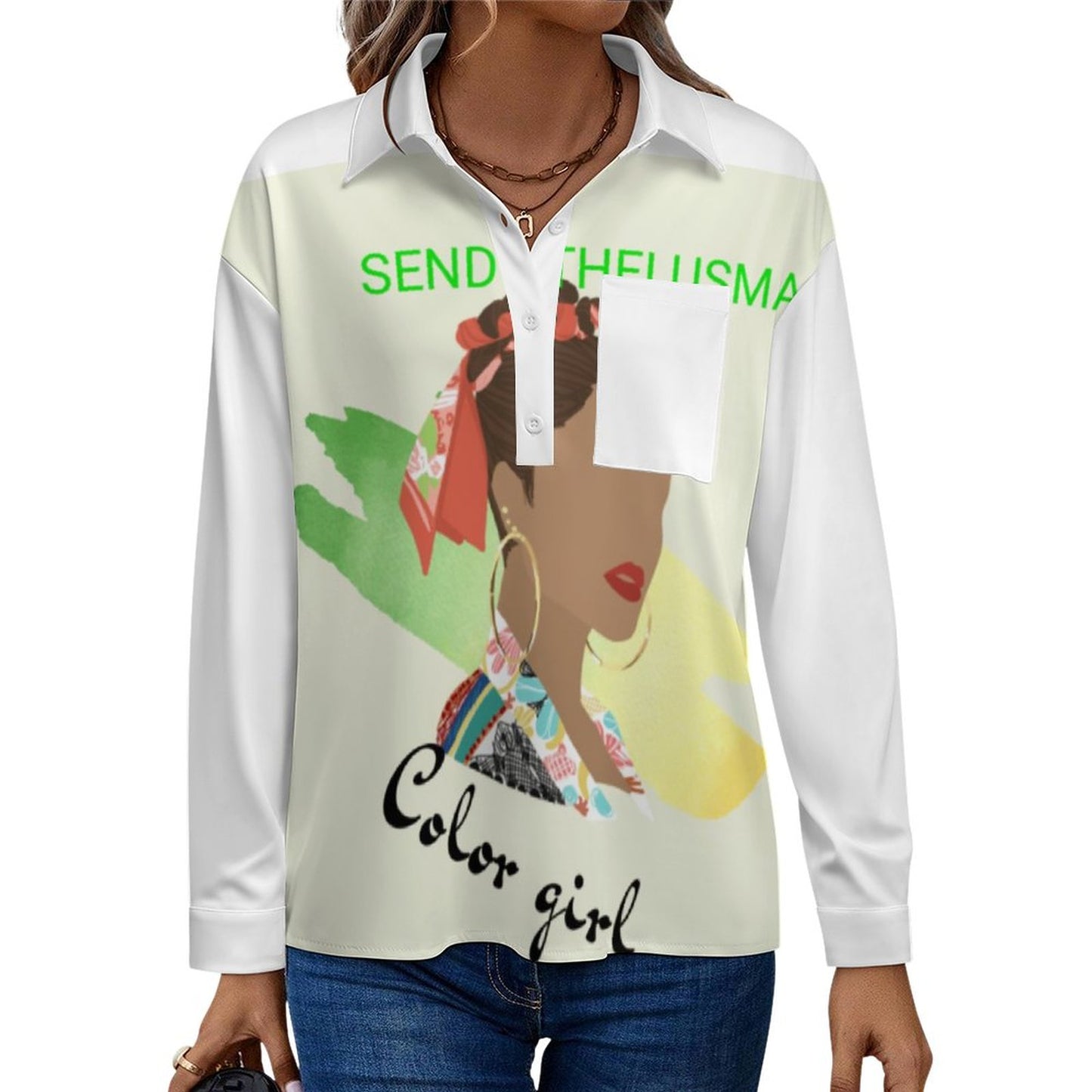 180gsm Women's Drop Shoulder Shirt(All-Over Printing)