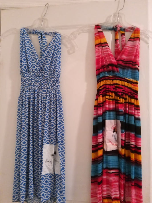 Blue & Mix Red Dresses