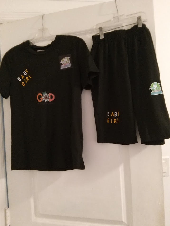 Black short pant outfit Sets