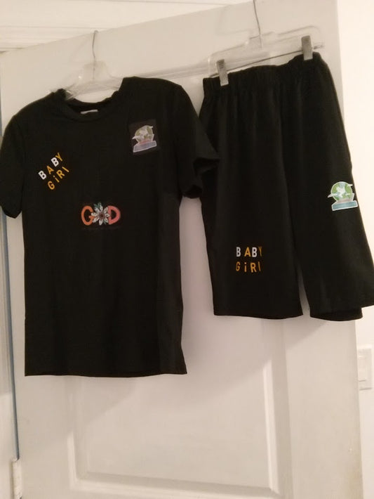 Black short pant outfit Sets