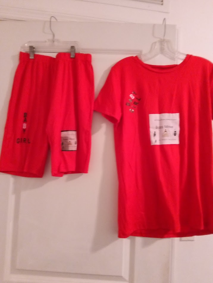 Dark Red Short pant Outfit Sets