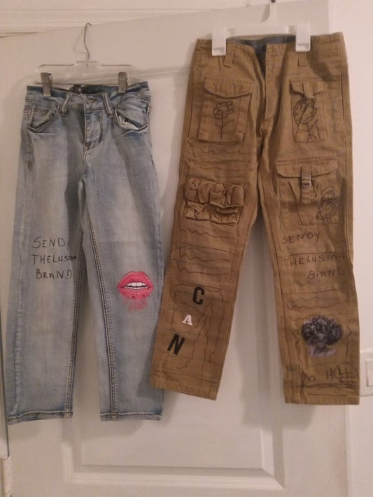 Kid ( Blue & Brown Pants)