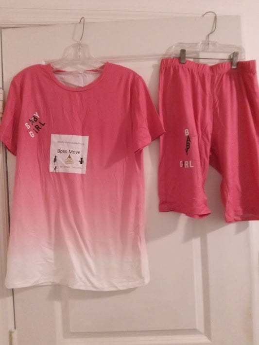 Light Pink Short pant Outfit Sets