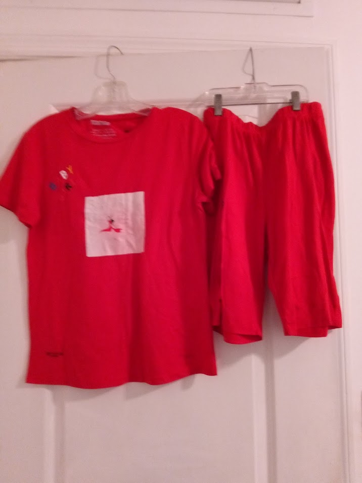 Light Red Short Pant Outfit Sets