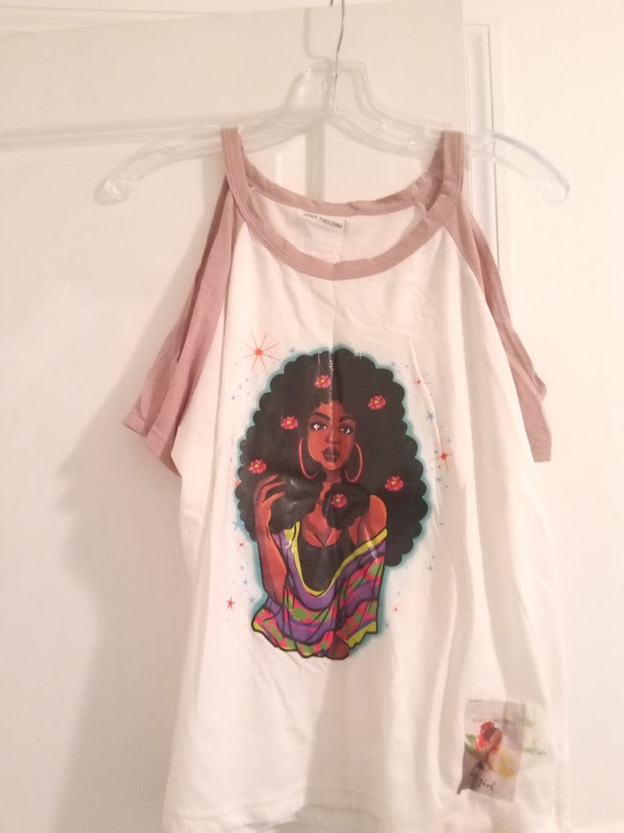 Crop Sleeve Sidecut Shirt