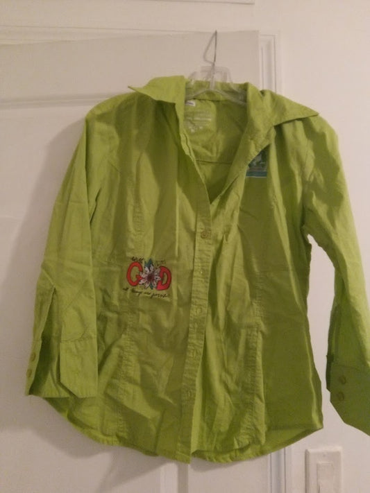 Long Light Green Blouse Sleeve Shirt