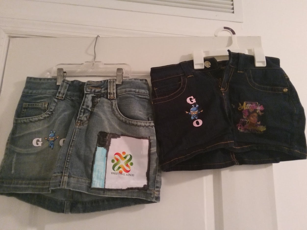 Kid ( Blue & Brown Skirt)