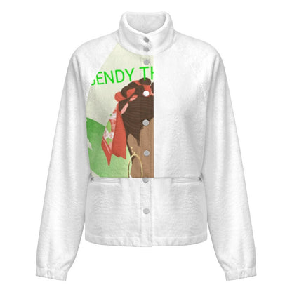 Women's Stand-Up Collar Fleece Jacket(All-Over Printing)