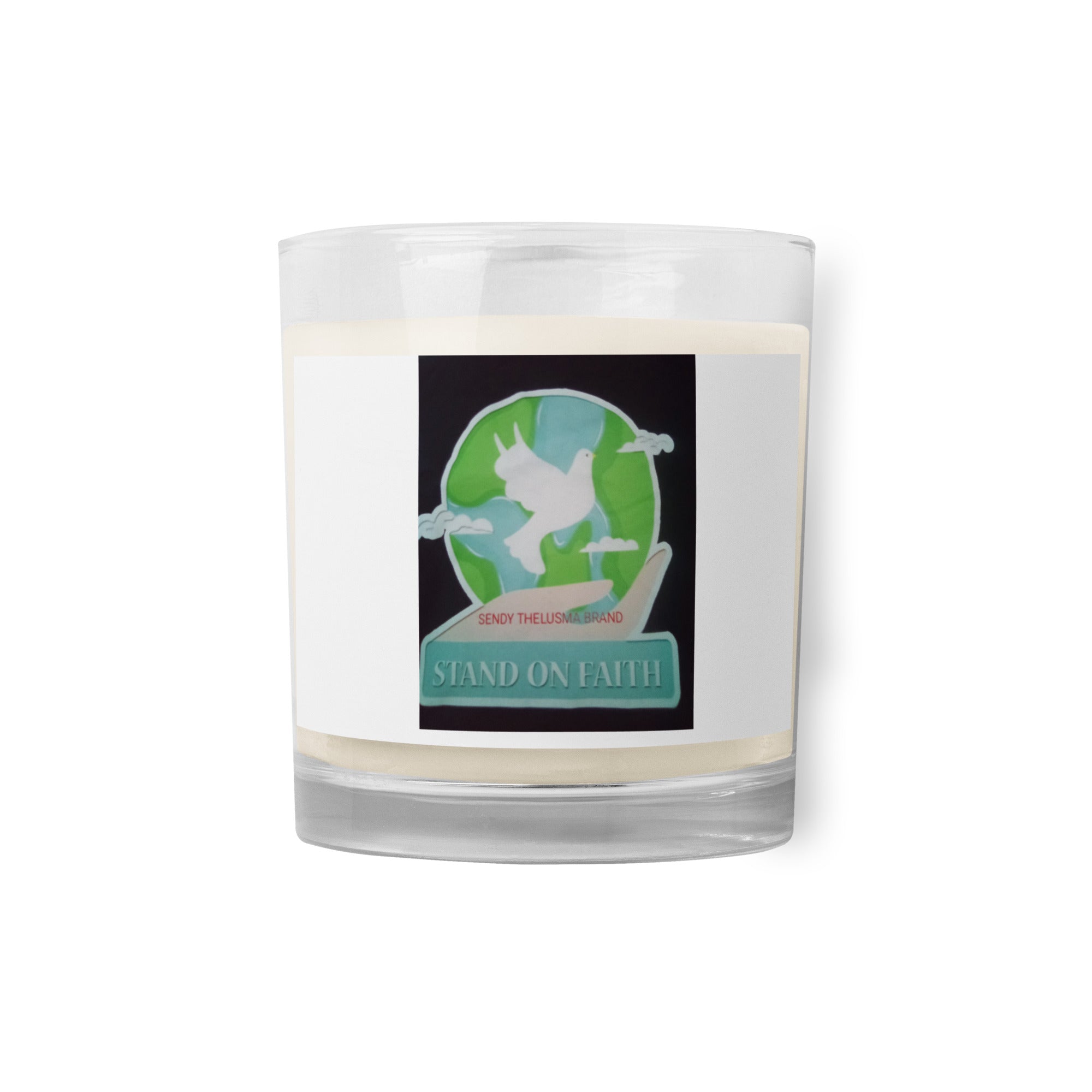 Glass jar soy wax candle