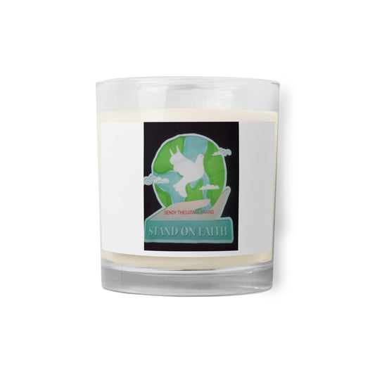 Glass jar soy wax candle