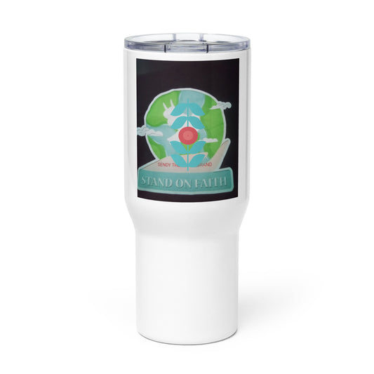Travel mug with a handle