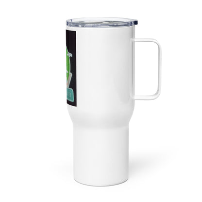 Travel mug with a handle