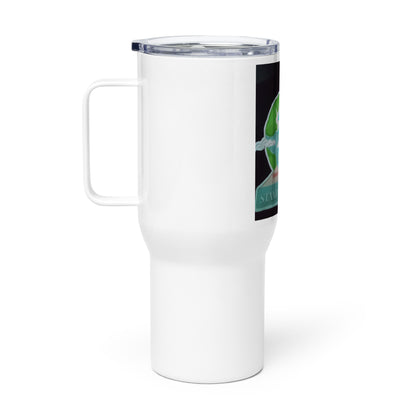 Travel mug with a handle