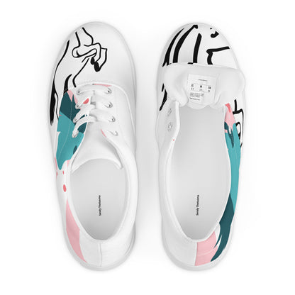 Women’s lace-up canvas shoes