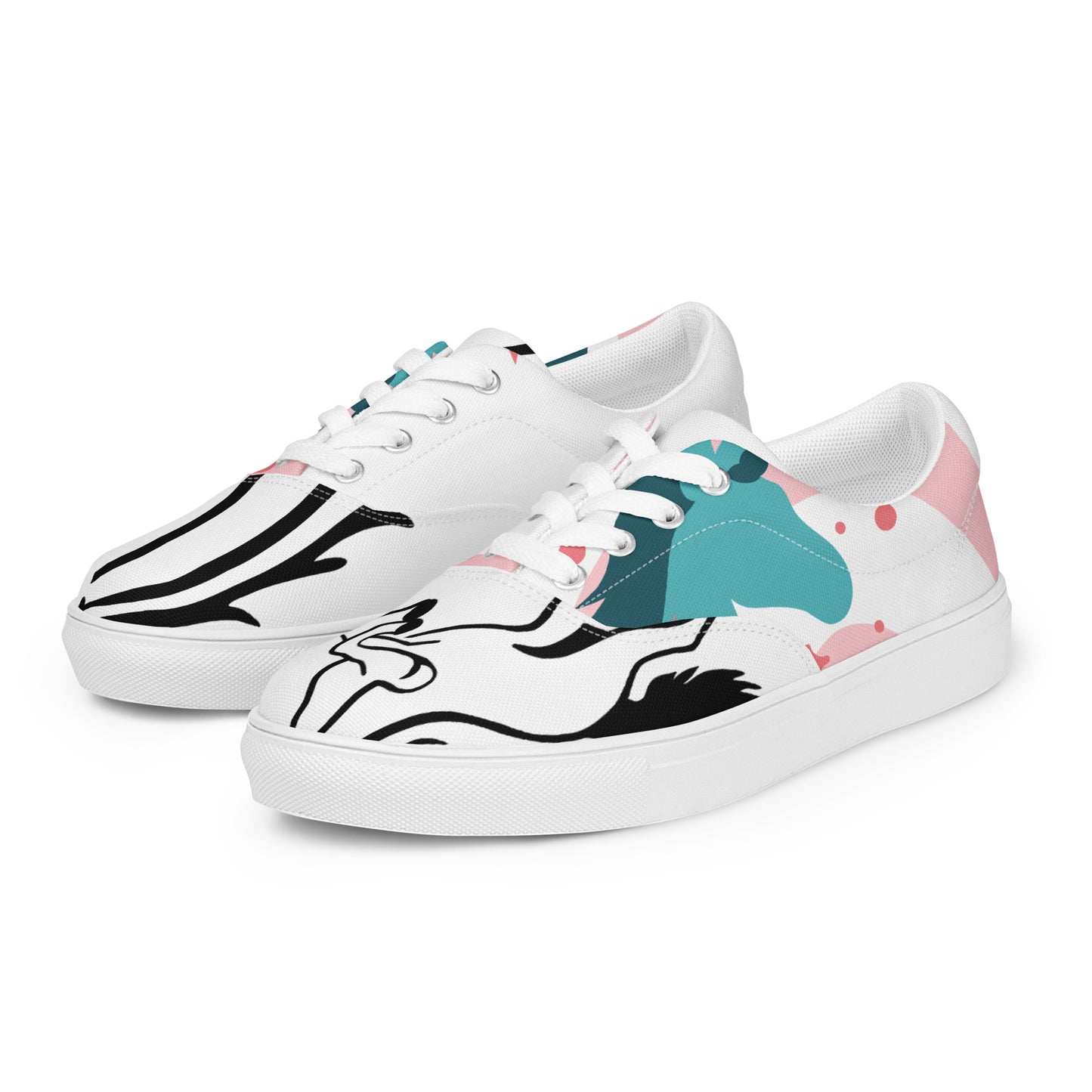 Women’s lace-up canvas shoes