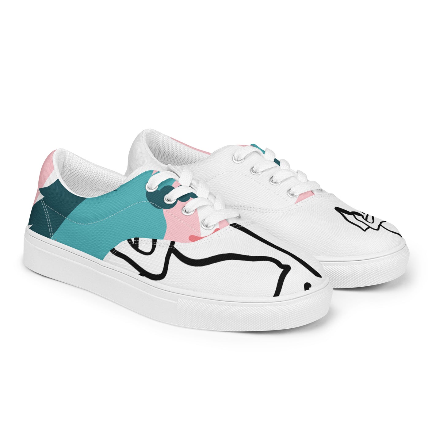 Women’s lace-up canvas shoes