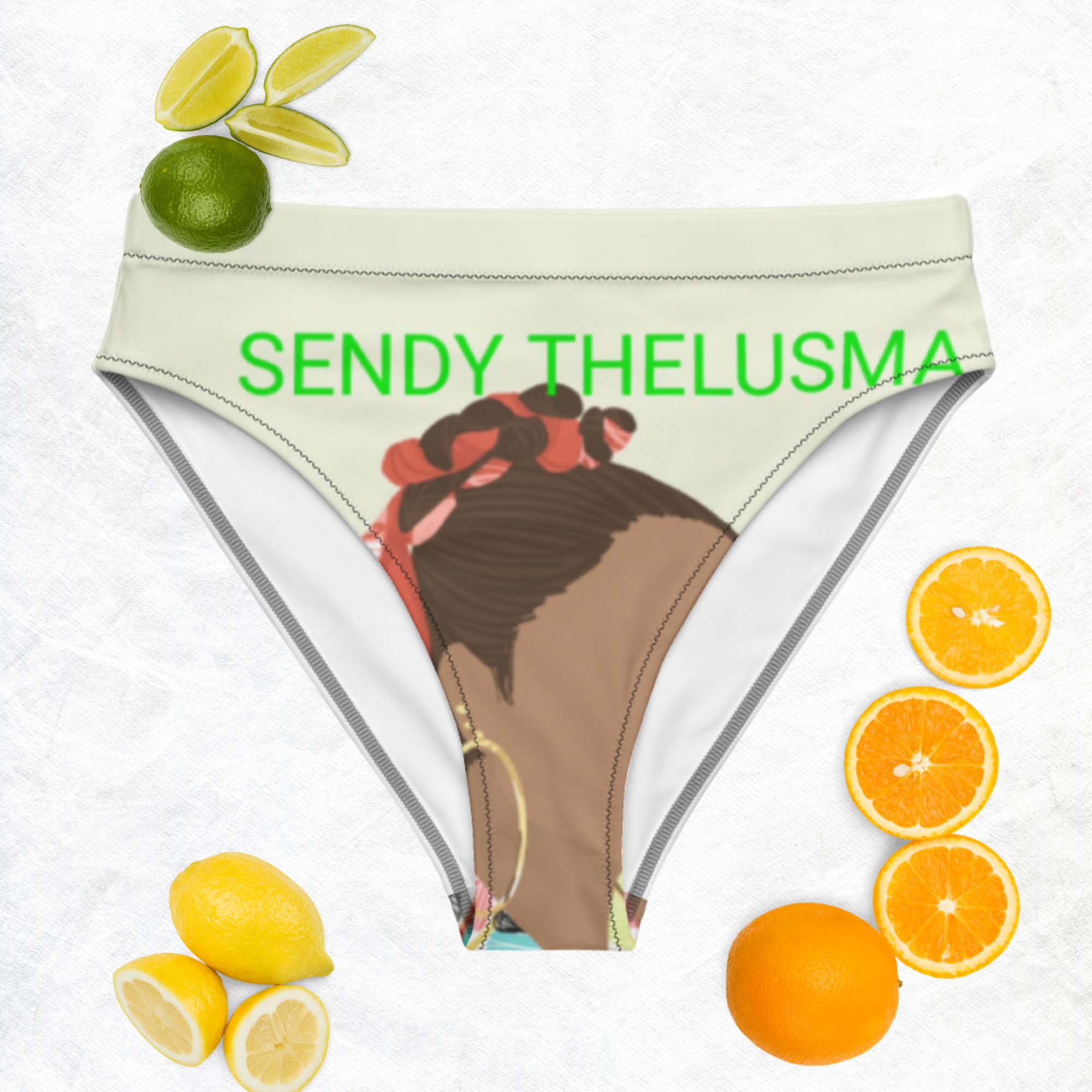 Recycled high-waisted bikini bottom