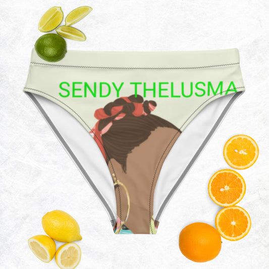 Recycled high-waisted bikini bottom