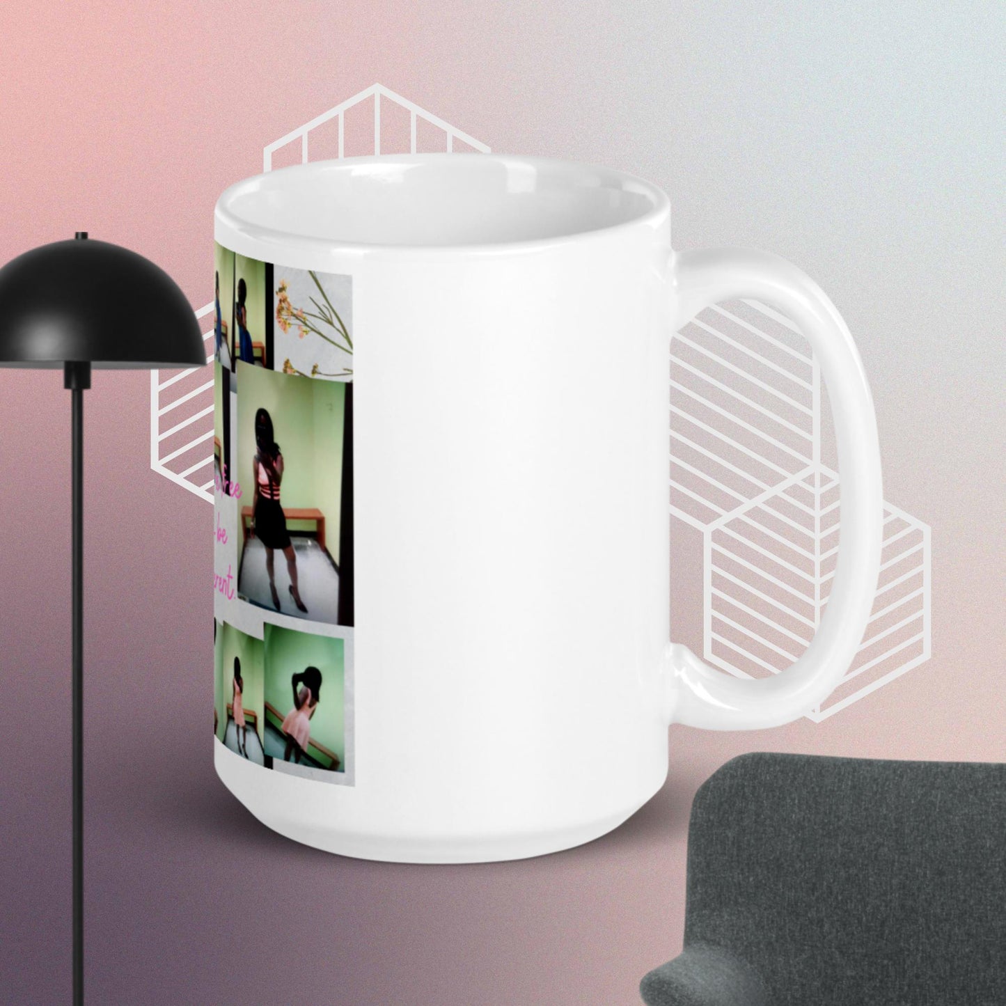 White glossy mug